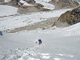 Rolwaling 07 11 Crew Climbing Steep Snow Towards Tashi Lapcha Pass Gyan, Dumbar, Chandraman, and Pasang struggle up the steep section of the climb to the Tashi (Tesi) Lapcha pass. Although everybody felt the altitude, nobody was sick or had any headaches. We were the only team to climb to the Tashi (Tesi) Lapcha pass today, so we had the slopes to ourselves.